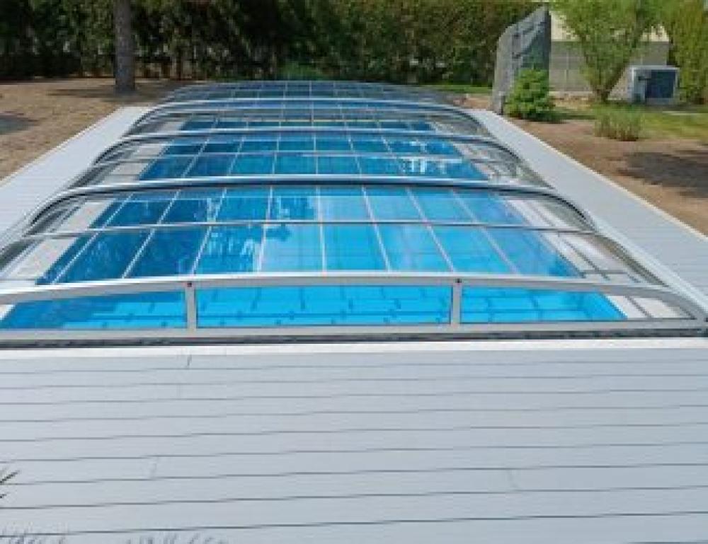 Poolüberdachung Montana, flache Ausführung